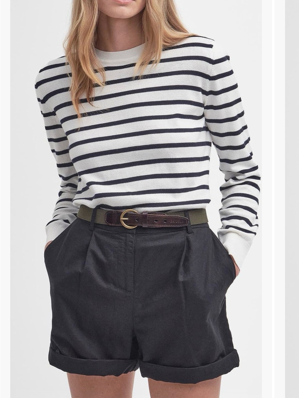 Barbour Ellewood Stripe
Cotton Crewneck Sweater